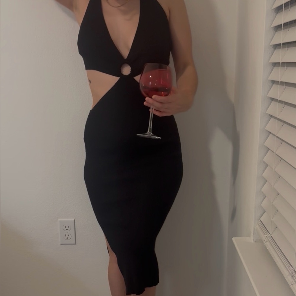 NWT Windsor Elegant Black Cut-Out Dress